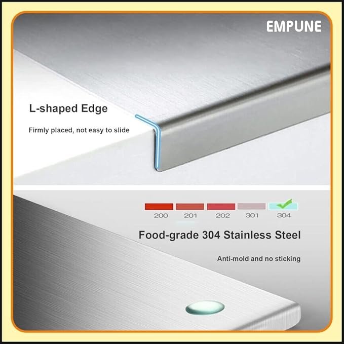 Stainless Steel Cutting Board Durable / Rolling Pins for Baking Kitchen perfect for all your chopping needs. - Image 4