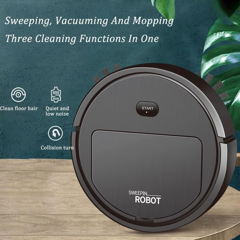 Portable Mini Wireless Smart Sweeping Robot Mopping 3 In1 Rechargeable Cleaning Machine Vacuum Cleaner For Home… - Image 2