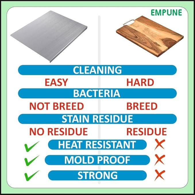 Stainless Steel Cutting Board Durable / Rolling Pins for Baking Kitchen perfect for all your chopping needs. - Image 5