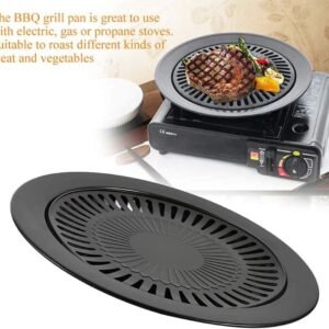 Non Stick Grill BBQ 32cm / BBQ Grill Frying Pan Non - Stick Korean Traditional Cast Iron Grill Pan