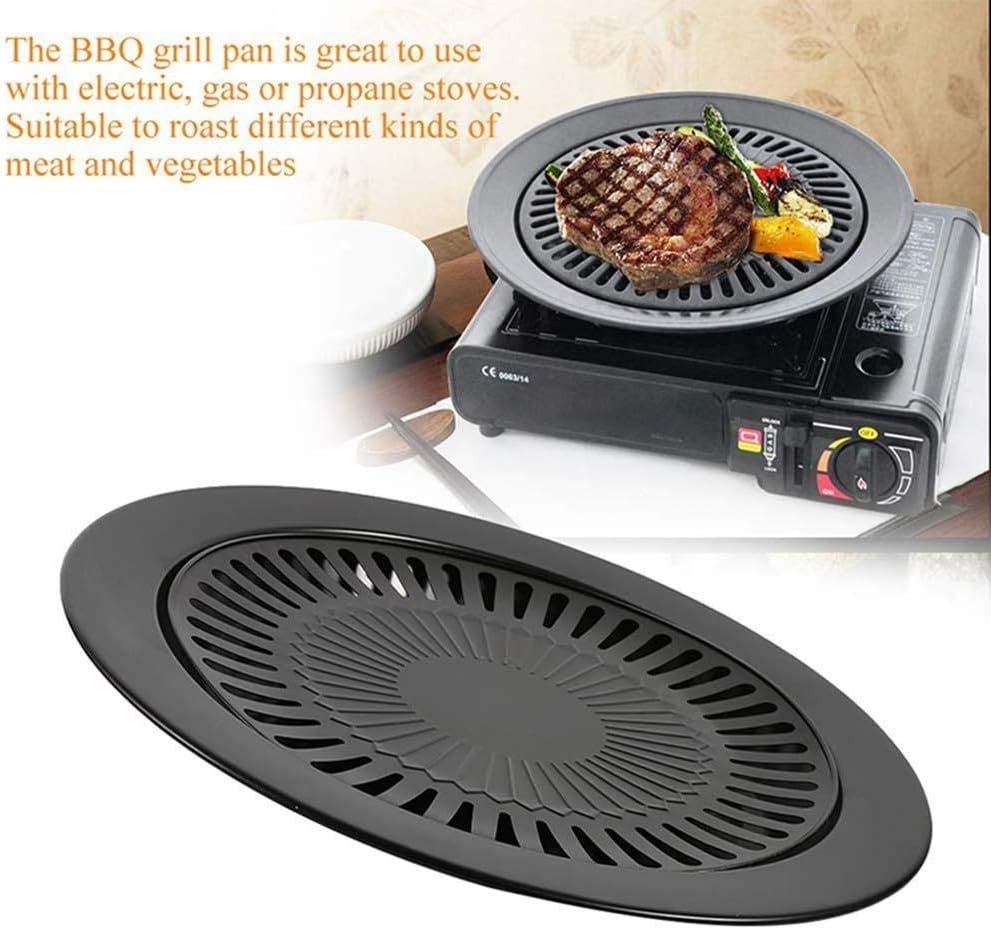 Non Stick Grill BBQ 32cm / BBQ Grill Frying Pan Non - Stick Korean Traditional Cast Iron Grill Pan