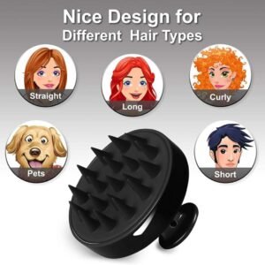 1 Piece Scalp Shampoo Massager Brush | Scalp Hair Scrubber With Soft Bristles For All Type Of Hairs ( Random Color…