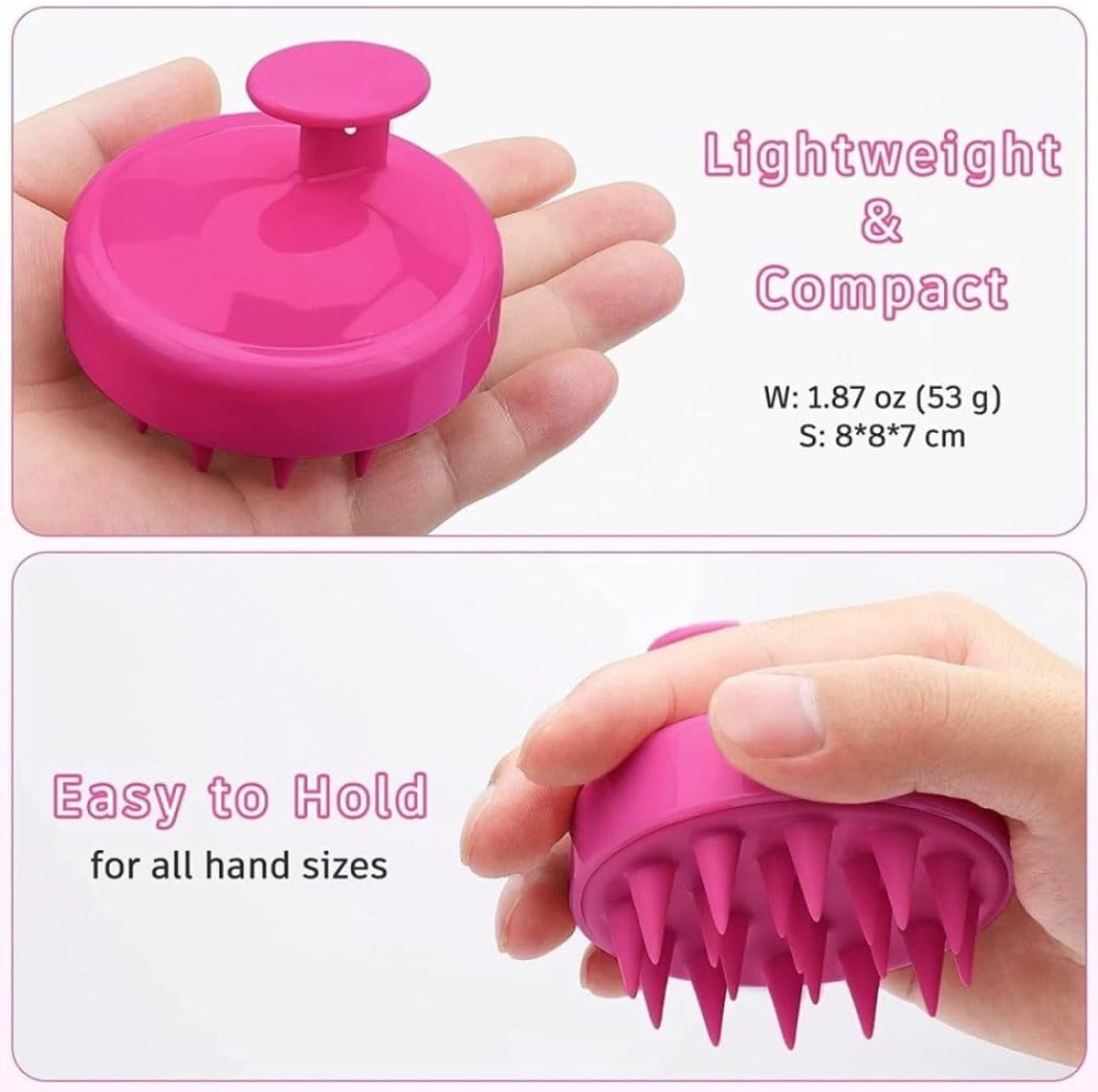 1 Piece Scalp Shampoo Massager Brush | Scalp Hair Scrubber With Soft Bristles For All Type Of Hairs ( Random Color… - Image 2