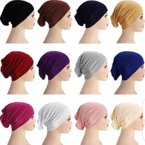Pack Of 12 Colors Set Hijab Tube Cap Made Of Premium Jersey Cotton Fabric Comfortable And Stretchable For Every…