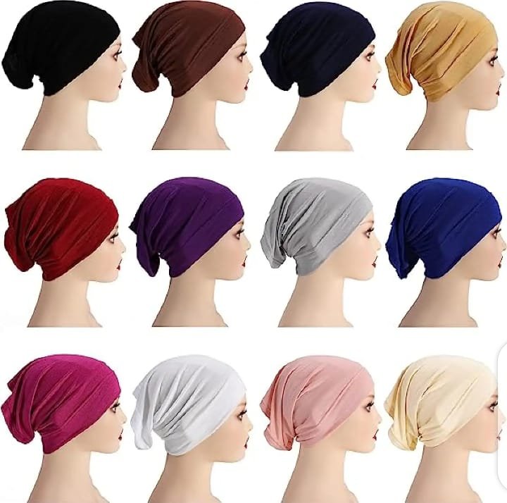Pack Of 12 Colors Set Hijab Tube Cap Made Of Premium Jersey Cotton Fabric Comfortable And Stretchable For Every…