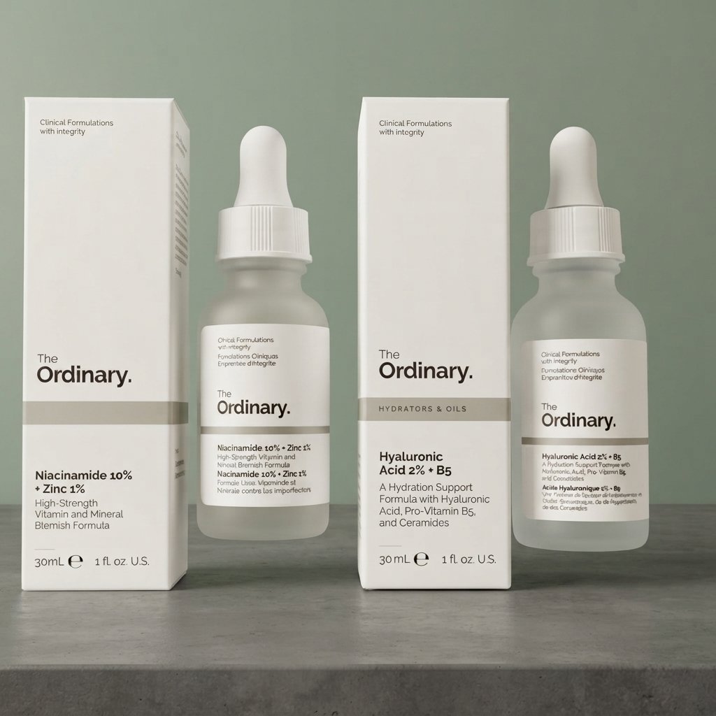 The Ordinary Serum Niacinamide 10 % + Zinc 1 % (30ML) And Hyaluronic Acid 2 % + B5 Serums (30ML) Skincare Duo… - Image 2