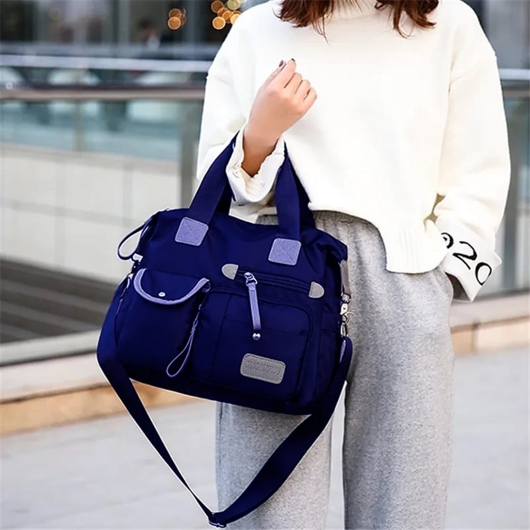 Splitter Handbag for Girls/Women Soft Large Capacity One - shoulder Shopping Bag - Image 2