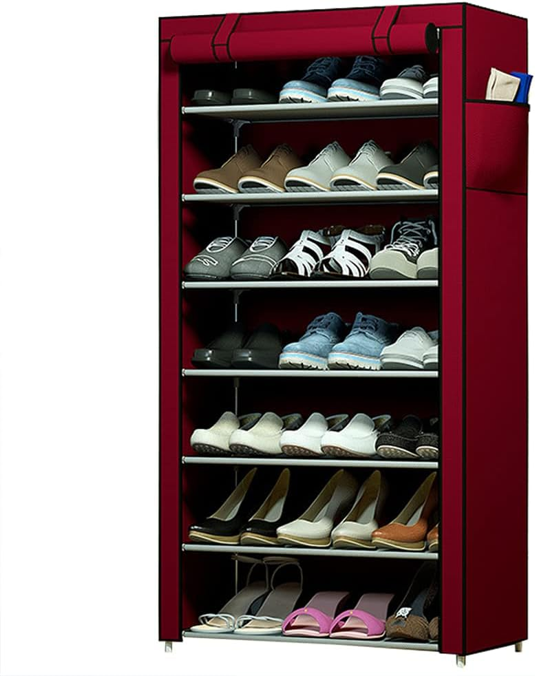 7 Layer Portable Dustproof Shoe Rack Non - woven Shoe Rack Storage Bag Closet Household Shoe Storage Rack Storage…