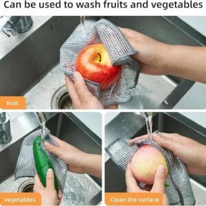 Dish washing Cleaning cloth | Metal Wire Dish washing Rugs for Kitchen Dishes