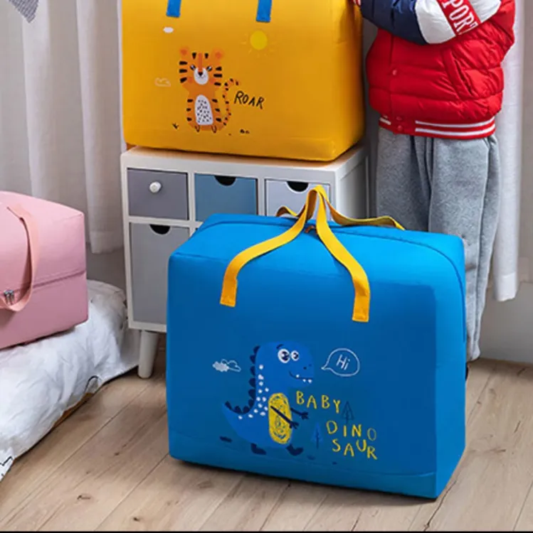 Baby Dinosaur Cloth Organizer And Storage Handbag Portable | only blue color available. - Image 4