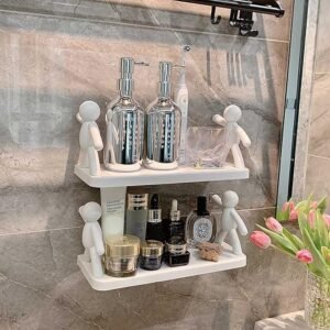 Multifunctional Self Adhesive Creative Character Shelves Bathroom Wall Mounted Shelf | Storage Rack for Bathroom…
