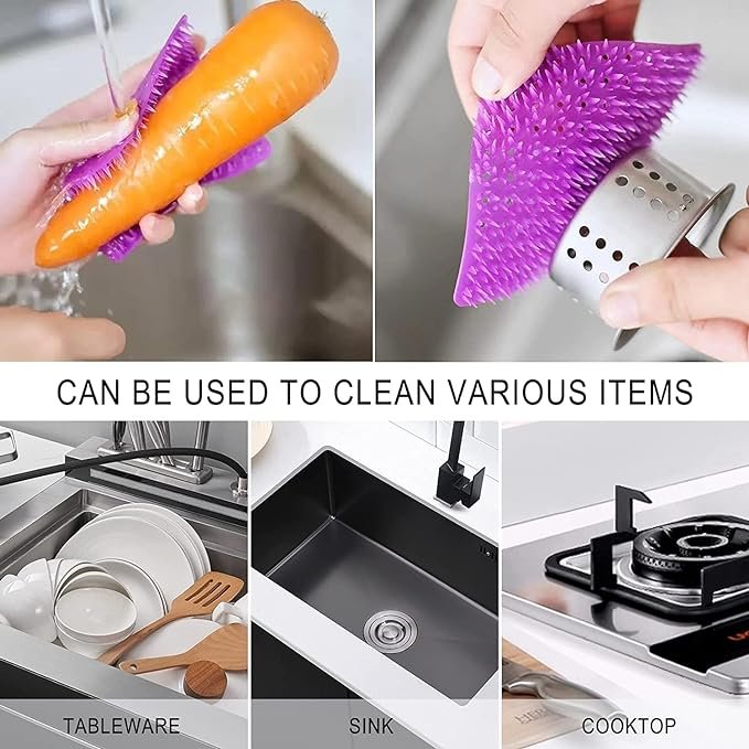 Multifunctional Soft Silicone Brush | Multipurpose vegetable peeler | Home Cleaning Brush | fruit and vegetable… - Image 4