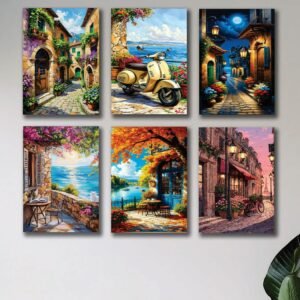 Set of 6 Premium Wall Art Photo Tiles | Size : 8.27 Ă— 11.69 inches