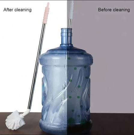 19 Liter Bottle Cleaning Brush | Water Can Washing Brush | Steel Handle Long Brush - Image 3