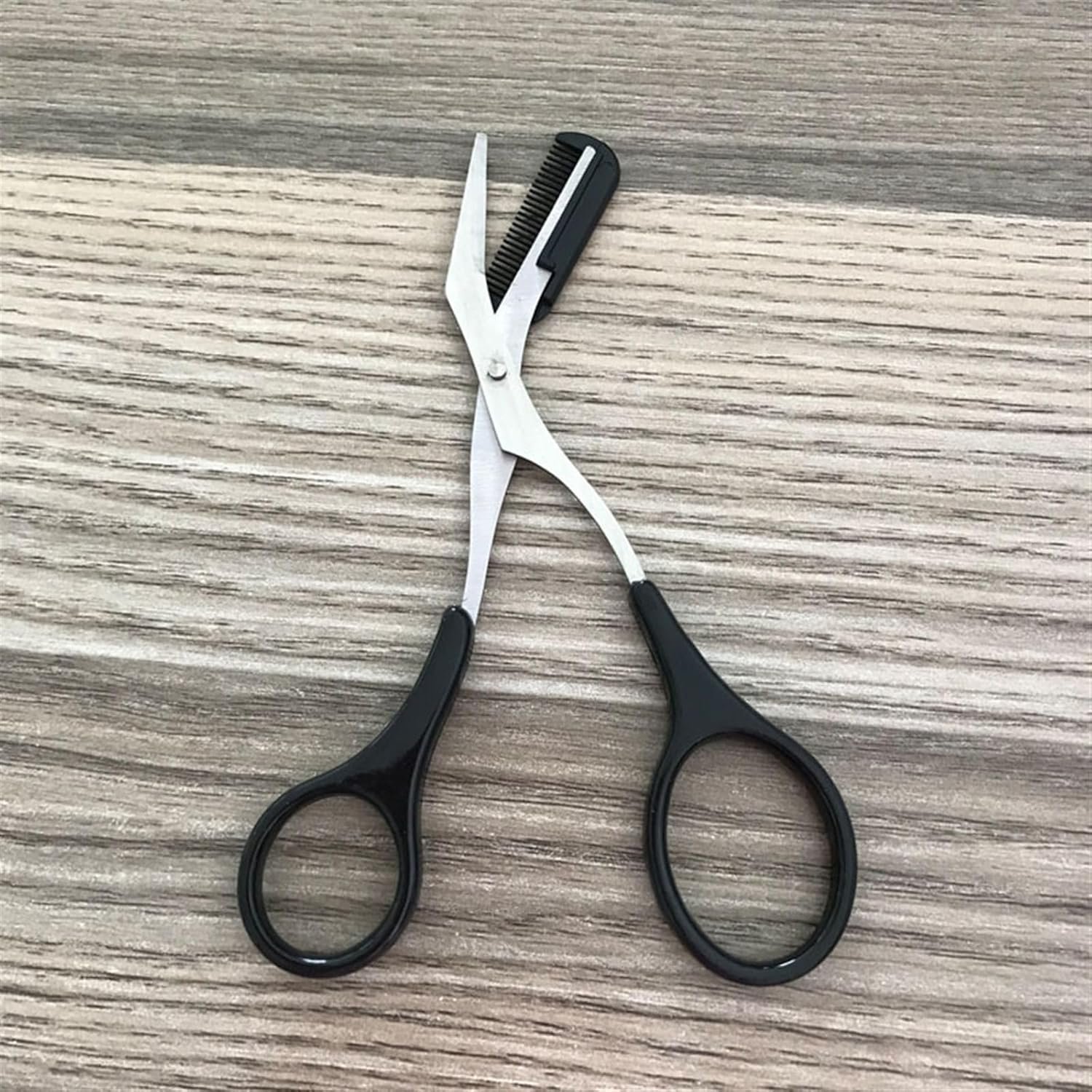 Scissors Eyebrow Trimmer Scissors Comb Stainless Steel Brow Hair Scissors Clips Shaping Grooming Trimmer Makeup… - Image 2