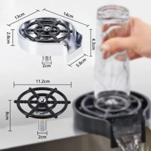 High Pressure Faucet Glass Rinser Automatic Cup Washer Bar Kitchen Beer KTV Milk Tea Cup Cleaner Tool Sink…