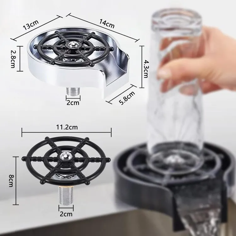 High Pressure Faucet Glass Rinser Automatic Cup Washer Bar Kitchen Beer KTV Milk Tea Cup Cleaner Tool Sink…