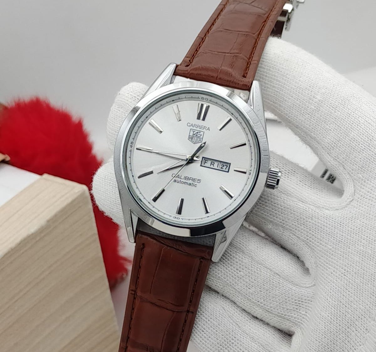 Carrera Calibre 5 - Luxury Swiss Watch With Leather Strap Mens Watch Wrist Watch | Best Quality Men Watch | Best…