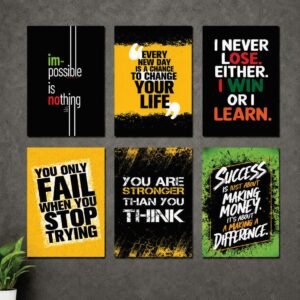 Set of 6 Premium Wall Art Photo Tiles - Modern Home Decor Sets