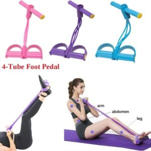Foot Pedal Resistance Band Elastic Sit - Up Pull Rope Yoga Fitness Gym - Elastic Pull Ropes Tummy Trimmer (Random…