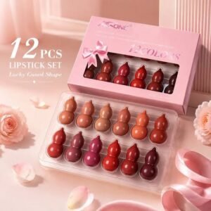 Mini Lipstick Set - Lucky Gourd Shape, Cute Compact Lip Color Collection for Everyday Makeup
