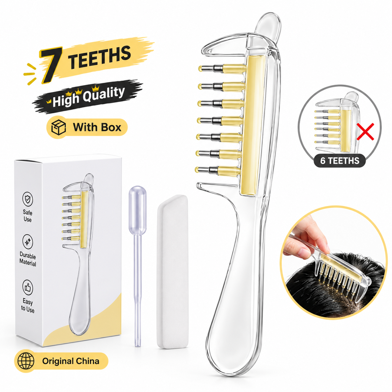Scalp Massage & Relaxing Comb with Rolling Balls - Gentle Head Massager Comb for Scalp Massage, Hair Care &…