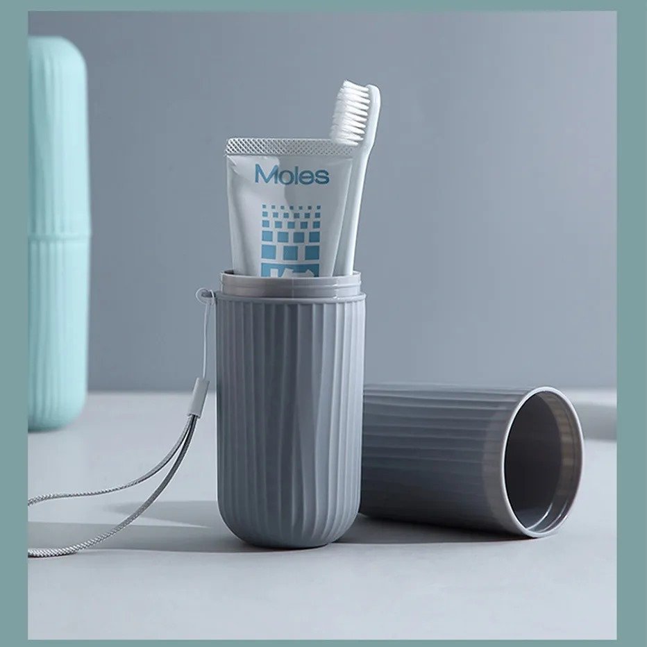 Portable Toothbrush Holder Case Toothpaste Storage Cup Household Travel (random color) - Image 5