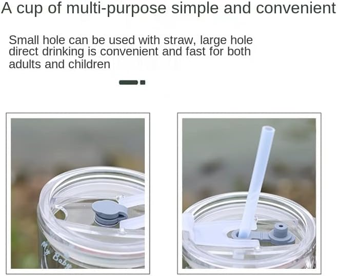 Unicorn Shape 350 ML Glass Mug with Straw and Lid Creative Cartoon Children's Glass Milk Cup Juice Glass Drink… - Image 2
