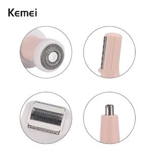 Kemei 4 in 1 Rechargeable Hair Remover Shaver Ladies epilator - KM - 3024 (Random color)