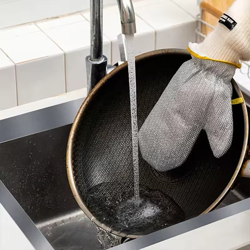 (1pcs) Wire Dishwashing Gloves | Dishwashing Rags For Wet And Dry Non - scratch Wire Dish Cloths For Washing… - Image 5
