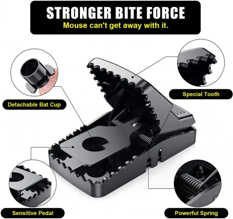 Heavy Duty Plastic Mouse Trap Mice Catcher Reusable Washable Easy Effective - Image 3