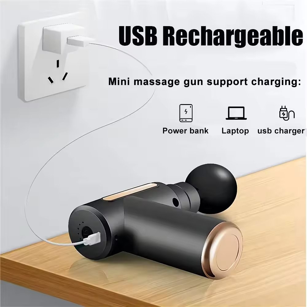 Massage Gun Deep Tissue, Handheld Muscle Massager with 4 Massage Heads, Super Quiet Massage Gun for Muscle Pain… - Image 5