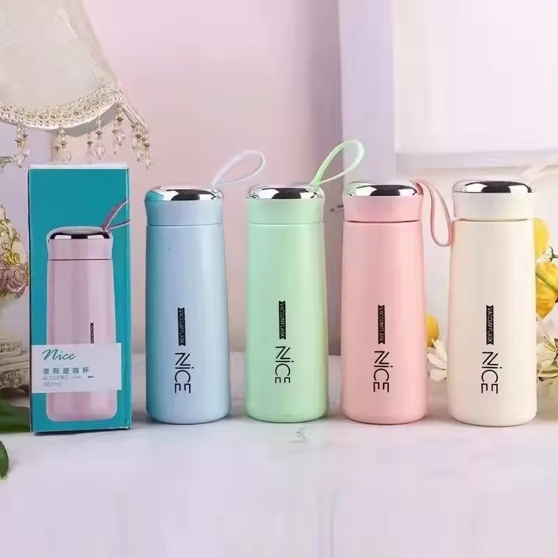 Nice Glass Bottle Water Mini Flask Bottle With Vaccum Flask And Loop Temperature Resistant,400ml (random Colors) - Image 5