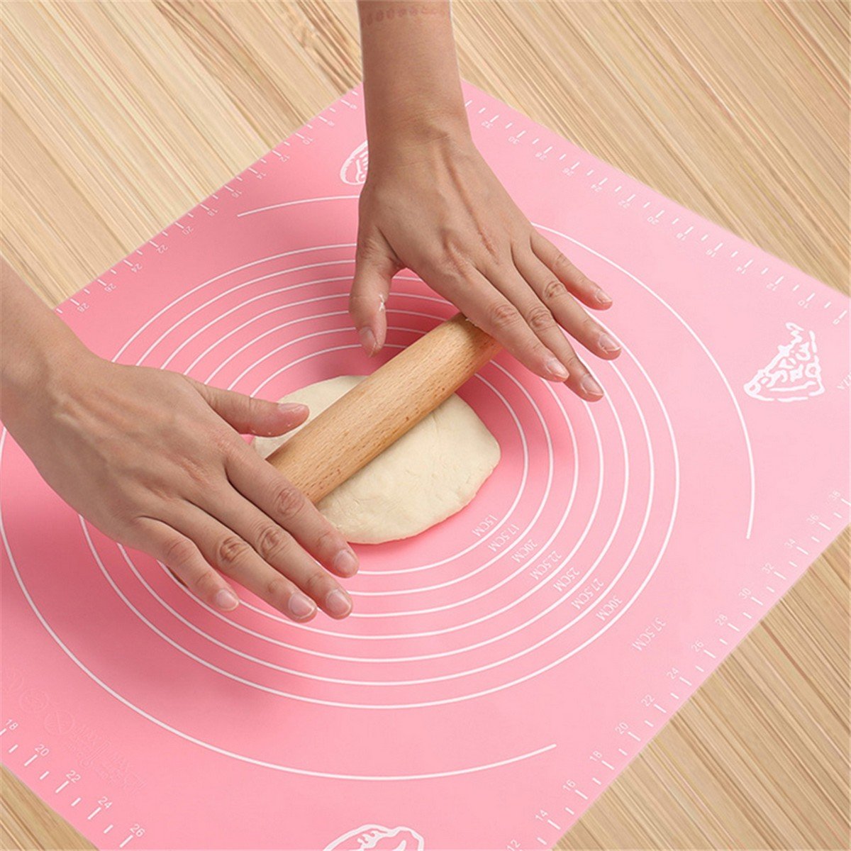 Silicone Baking Roti Mat With Measurements Heat Resistant | Non Stick Flour Rolling Mat | Baking Kneading Dough…