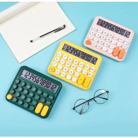 12 digits Keyboard Style Calculator | Mechanical Buttons for Desktop financial accounting cell operated (random… - Image 5