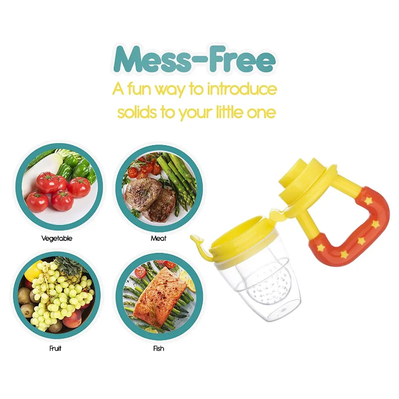 Baby Solid Baby Fruit Pacifier Fresh Fruit Feeder Infant Teething Toy Nibbler Teether Pacifier Safe Silicone… - Image 5