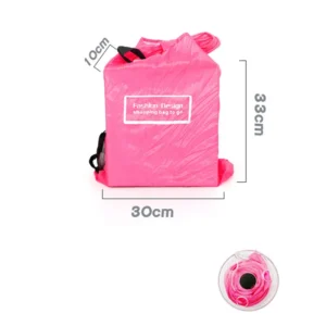 Eco - friendly Roll Up Reusable Polyester Foldable Grocery Bag Shopping Bag (random color)