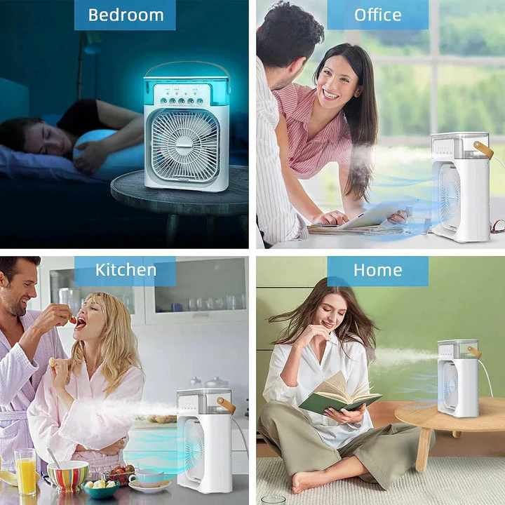 Mist fan | Portable Cooling Fan - 11inch | USB Electric Fan with LED Night Light, Fine Mist Water, and Humidifier… - Image 4