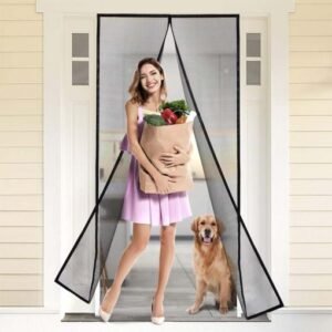 Magic Mesh Deluxe - Hands Free Magnetic Screen Door, Mesh Curtain Keeps Bugs Out - With 6Pcs Double Tape & 6Pcs…
