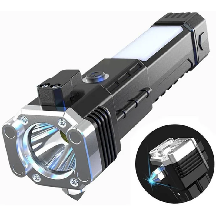Multi - functional LED Flashlight ,torch ( Rechargeable ) with box (random Color) - Image 5