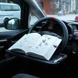 Portable Car Steering Wheel Tray - Multi functional Wheel Desk for Laptop Notebook and Food Steering Wheel Tray