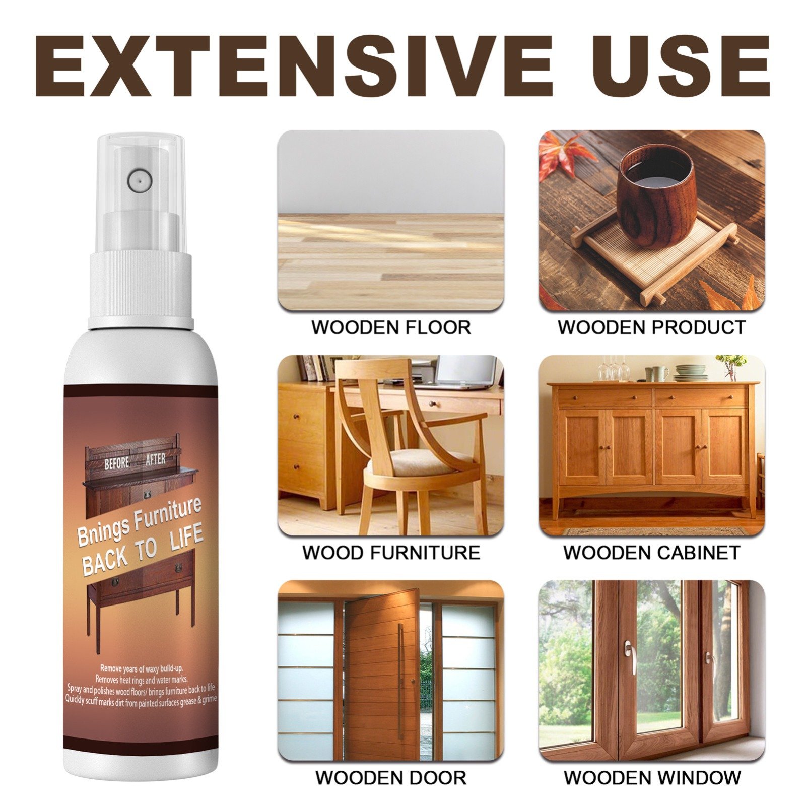 250ML Natural Micro - molecular Spray - Multipurpose Beeswax Furniture Polish Spray For Wood Polish Furniture Care…
