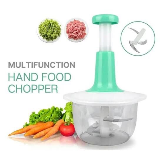 Manual Hand Push Chopper | Multi - functional Vegetable Meat Grinder, Grater, Chopper - 1.5 Liter (Random Color) - Image 3