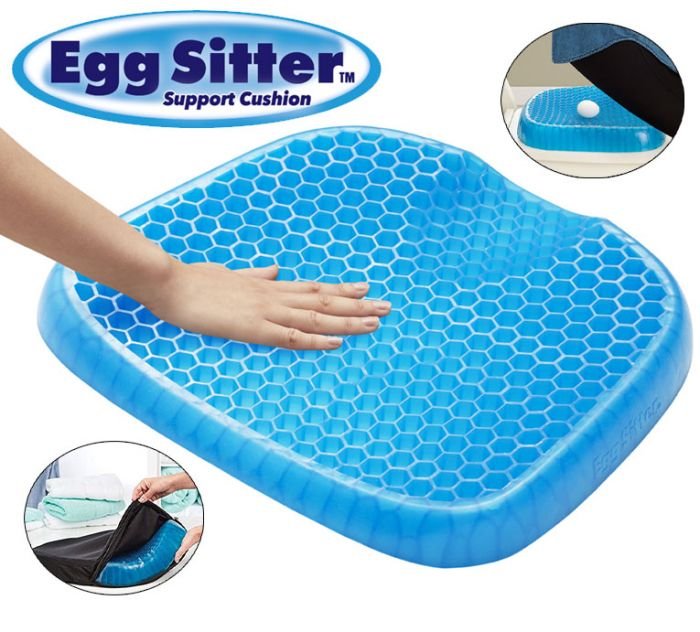 Non Slip Egg Sitter Gel Seat Cushion Soft Sitting Support Pad Cushion for Car and Office Chair Seat Pads…