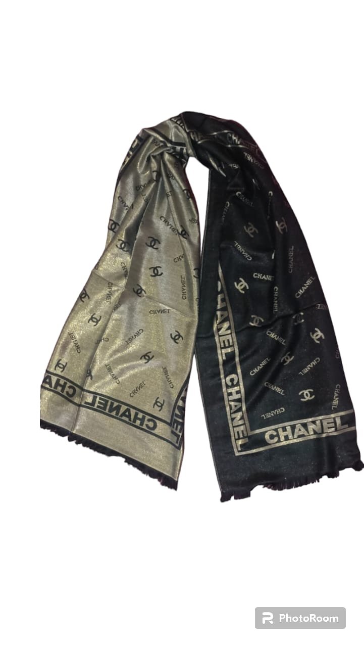 Branded Pashmina two Tone Staller for Winter by Channel - Image 5