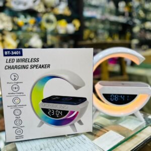 BT - 3401 Multi - functional LED Clock Display Speaker G Lamp | LED wireless charging speaker, G - shaped speaker…