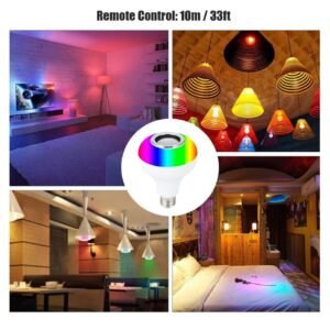 Smart LED Light Bulb with Built - in Bluetooth Speaker and Remote Control