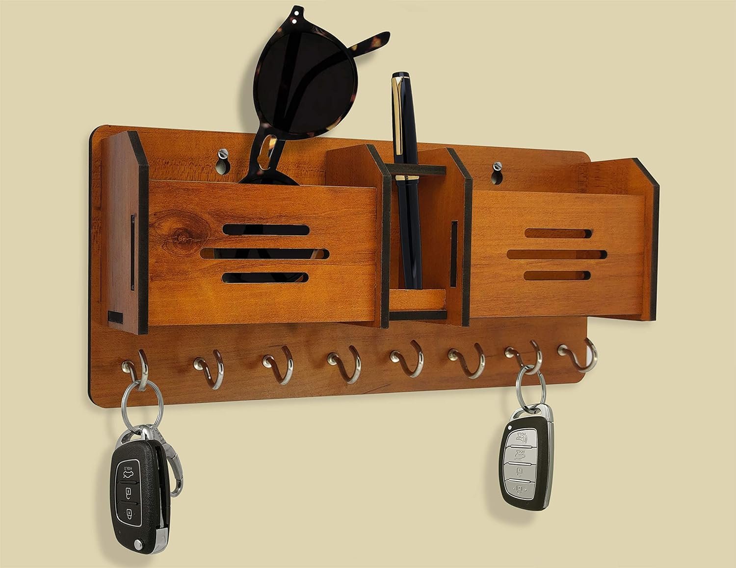 Multipurpose Design Wooden Key Holder I Home Decoration Items I Wall Decoration Items For Shop Wall Hanging For…