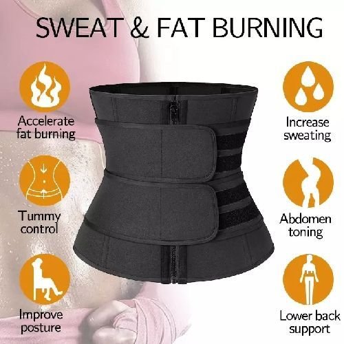 Waist Trainer Belt - Slimming Body Shaper Belts Sport Girdle with two strap - Image 4