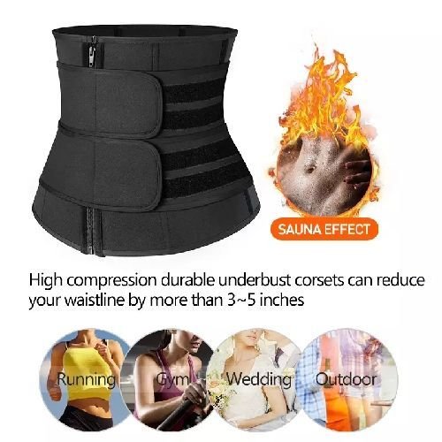 Waist Trainer Belt - Slimming Body Shaper Belts Sport Girdle with two strap - Image 2